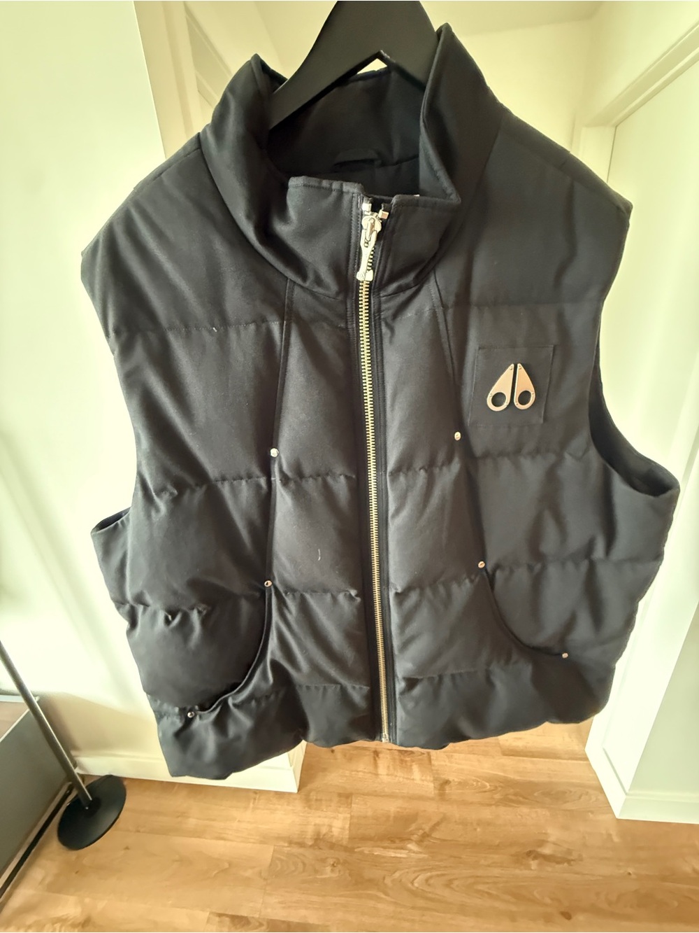 Moose Knuckles Black Puffer Vest